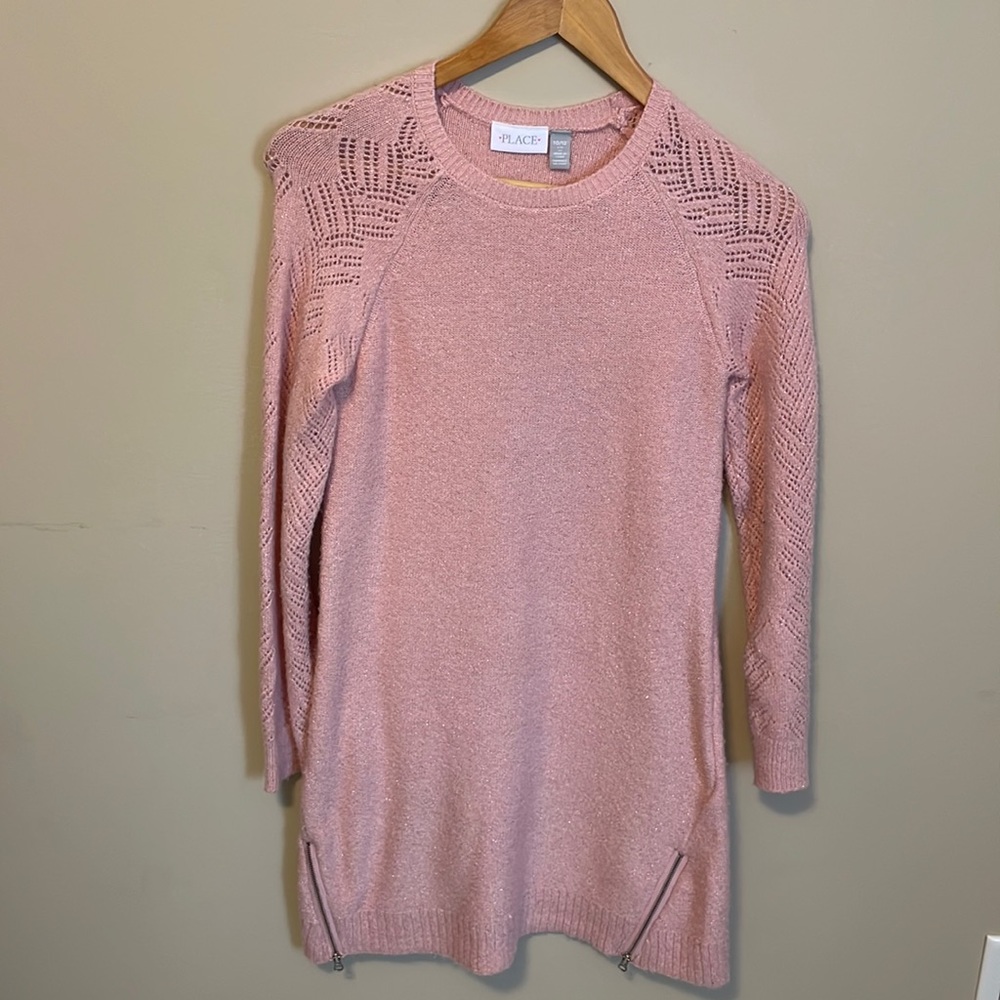 Pink sweater dress